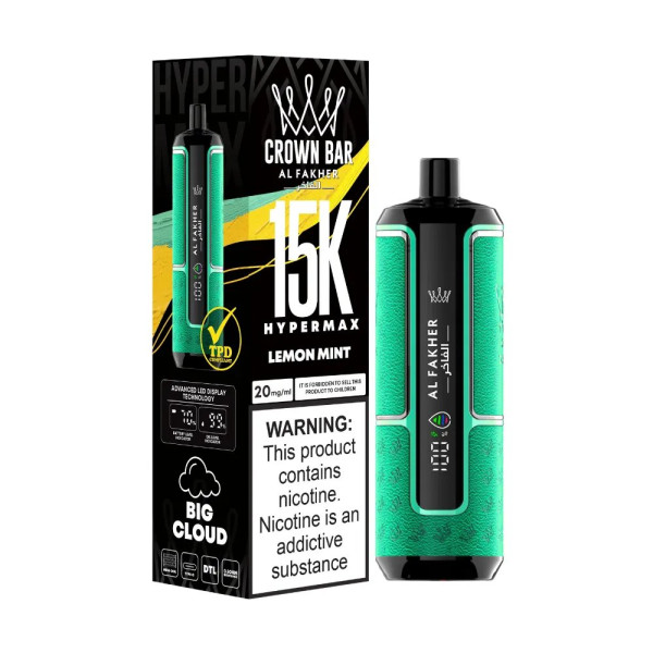 Al Fakher Crown Bar 15k Hyper Max -Lemon Mint