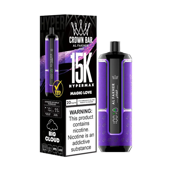Al Fakher Crown Bar 15k Hyper Max  -  Grape Mint