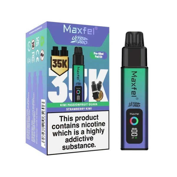 Maxfel Ultra Pro 35k Prefilled Pod Kit Kiwi Passionfruit Guava/Strawberry Kiwi