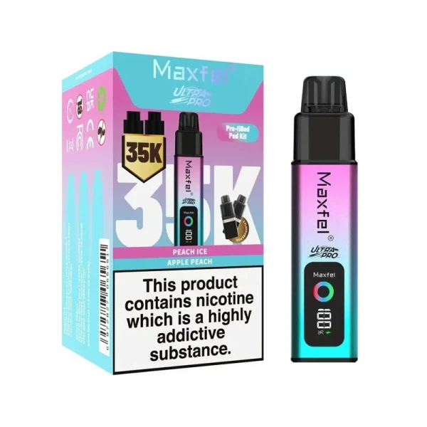 Maxfel Ultra Pro 35k Prefilled Pod Kit Peach Ice/Apple Peach
